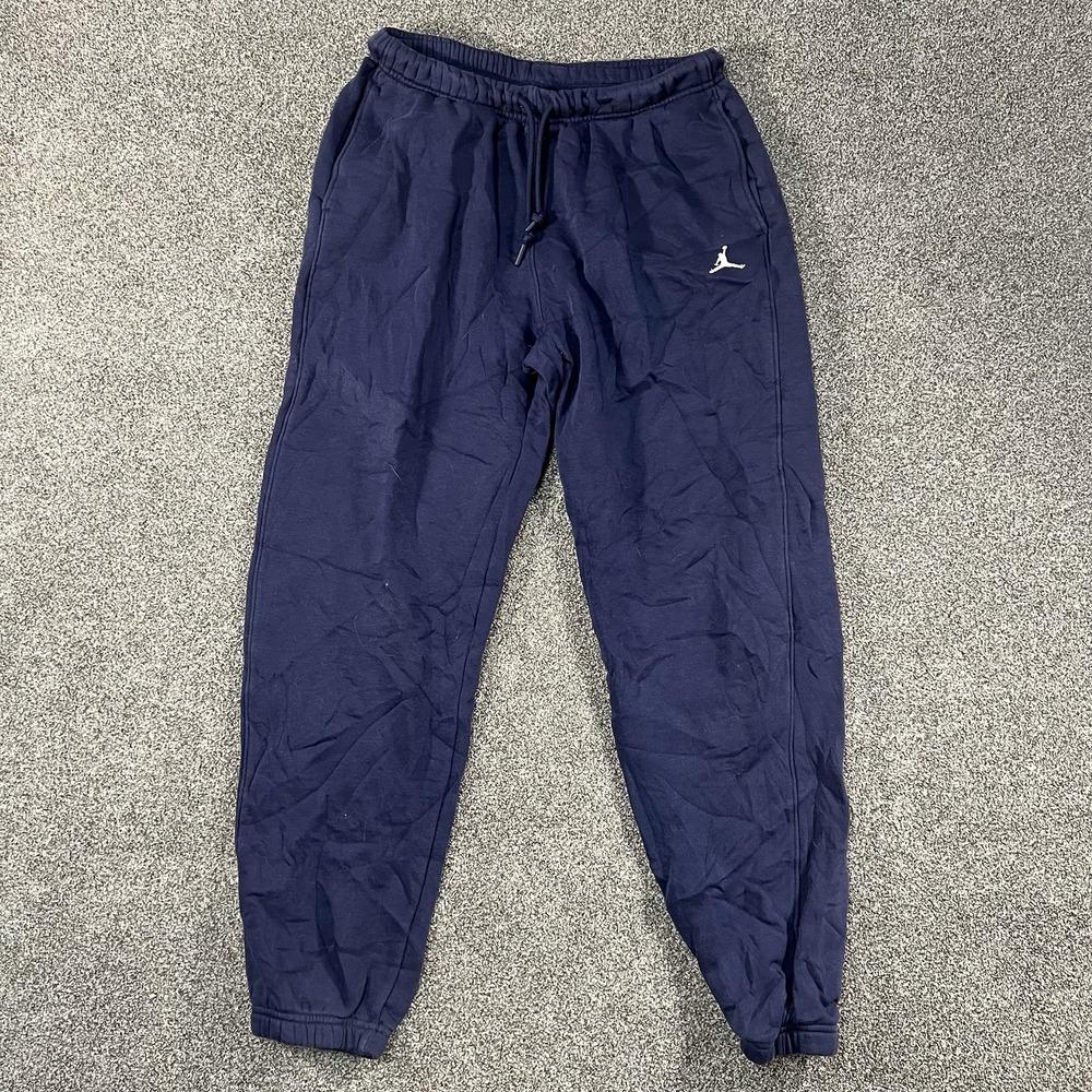 Jordan Men’s Small Navy Blue Jumpman Fleece Jogger Sweatpants Drawstring